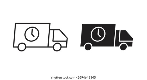 Express delivery icon concept. Logo symbol for web and mobile. Pixel Perfect.