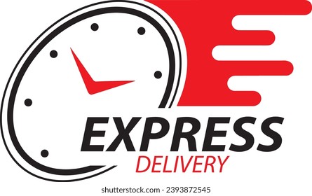 Express delivery icon concept. Watch icon for service, order, fast and free shipping. Modern design vector illustration.