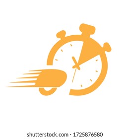 Express delivery icon concept. yellow vector