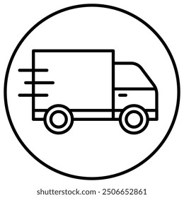 Diseño de icono de entrega exprés. Representa el envío rápido, entrega rápida, servicio expreso, entrega rápida. Icono de Vector.