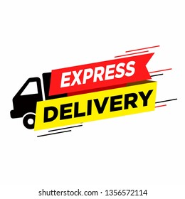 express delivery icon, fast delivery template design, delivery banner 