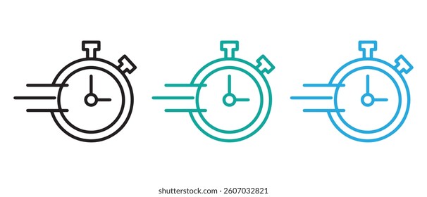Express Delivery icon Flat art illustration in outline.