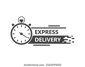 Express delivery icon in flat style. Fast shipping vector illustration on isolated background. Commercial service sign business concept.