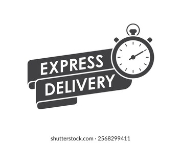 Express delivery icon in flat style. Fast shipping vector illustration on isolated background. Commercial service sign business concept.