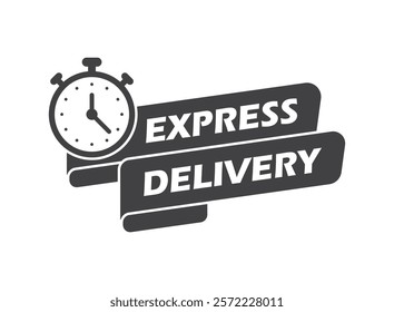 Express delivery icon in flat style. Fast shipping vector illustration on isolated background. Commercial service sign business concept.