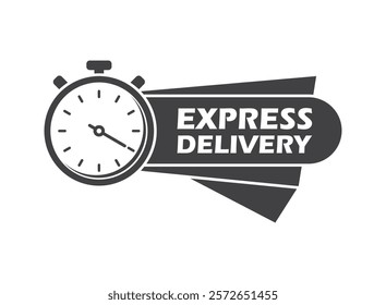 Express delivery icon in flat style. Fast shipping vector illustration on isolated background. Commercial service sign business concept.