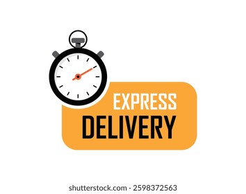 Express delivery icon in flat style. Fast shipping vector illustration on isolated background. Commercial service sign business concept.