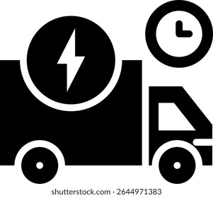 Express Delivery Icon Glyph Vector Illustration