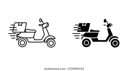 Diseño gráfico de icono de entrega urgente. Ilustraciones de icono de Vector