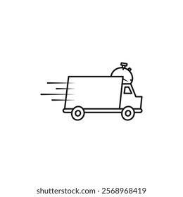 Express Delivery icon Isolated flat vector in outline