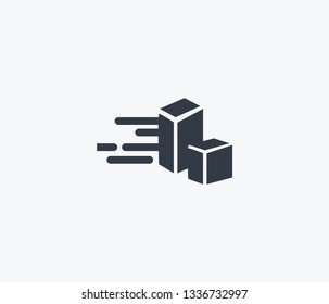 Express delivery icon isolated on clean background. Express delivery icon concept drawing icon in modern style. Vector illustration for your web mobile logo app UI design.