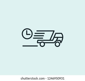 Express delivery icon line isolated on clean background. Express delivery icon concept drawing icon line in modern style. Vector illustration for your web mobile logo app UI design.