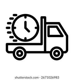 Express delivery icon line style illustration