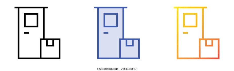 express delivery icon. Linear, Blue Fill and Gradient Style Design Isolated On White Background