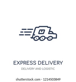 express delivery icon. express delivery linear symbol design from Delivery and logistic collection.