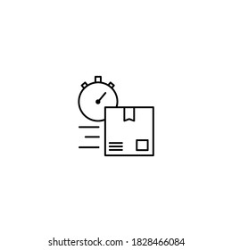Express delivery icon. Logistic and Delivery icon. Simple, flat, outline, black.