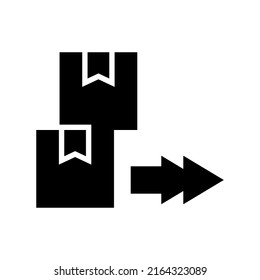 Express-Liefersymbol oder Logo einzeln auf Zeichen, Vektorgrafik - hochwertige Vektorsymbole mit schwarzem Hintergrund
