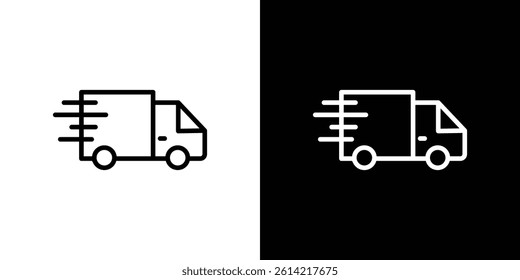 Express delivery icon outline collection for web design