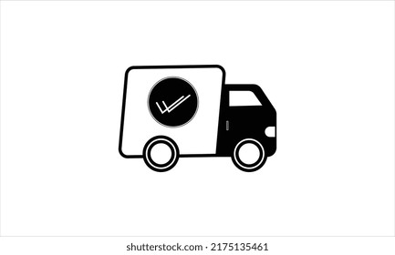 Express Delivery Icon. Quick Move Delivery Truck Icon, Delivery Home And Office.