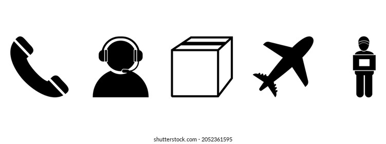 express delivery icon set, express delivery vector set