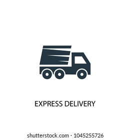 express delivery icon. Simple element illustration. express delivery concept symbol design from Delivery collection. Can be used for web and mobile.