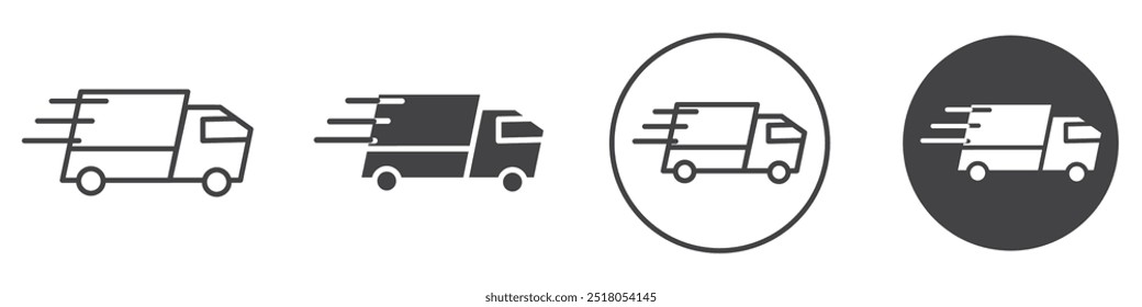 Express Delivery icon thin line illustration