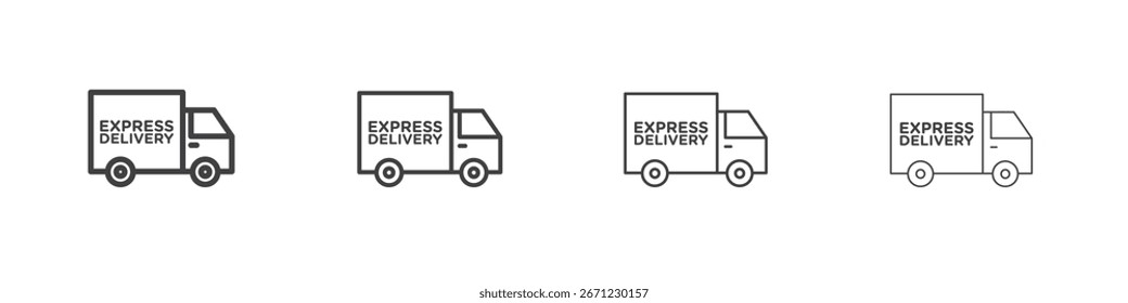 Express delivery icon. Thin line icon for website design and development, app development.