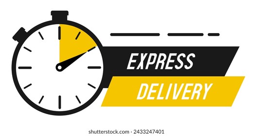 Express delivery icon. Vector clipart isolated on white background.