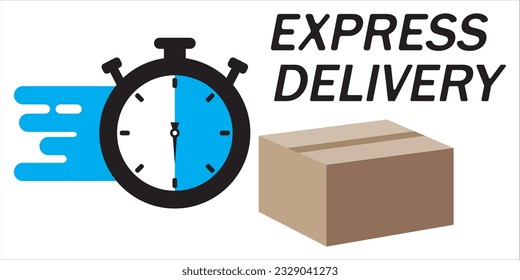 ilustración de vector de icono de entrega expresa