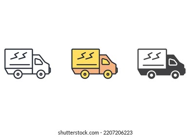 express delivery icons  symbol vector elements for infographic web