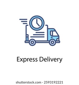 Express Delivery icons vector stock illustration.