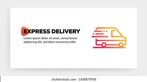 EXPRESS DELIVERY AND ILLUSTRATION ICON CONCEPT