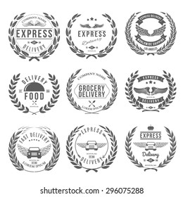 Express Delivery Label and Badges Design elements Vector illustration