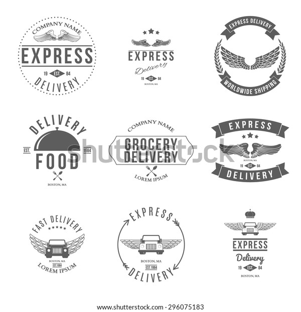 Express Delivery Label and Badges Design
elements Vector
illustration