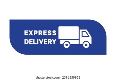 Express delivery label illustration vector