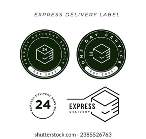 Express delivery label premium vector
