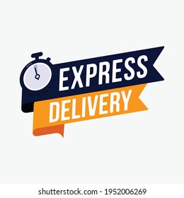 Express Delivery Label Sign For Banner Promotion Vector Illustration