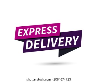 Express delivery label sign for banner promotion vector illustration
