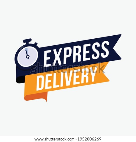 Express delivery label sign for banner promotion vector illustration