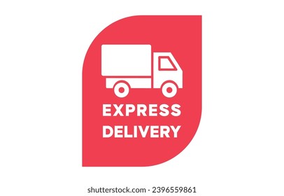 Express delivery label vector illustration