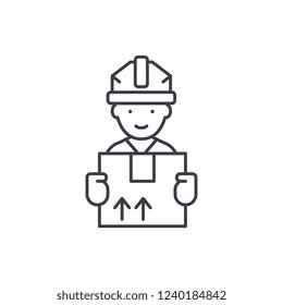 Express delivery line icon concept. Express delivery vector linear illustration, symbol, sign