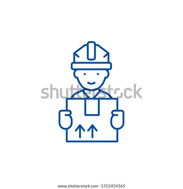 Express delivery line icon\
concept. Express delivery flat  vector symbol, sign, outline\
illustration.