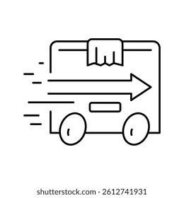 express delivery line icon vector. express delivery sign. isolated contour symbol black illustration