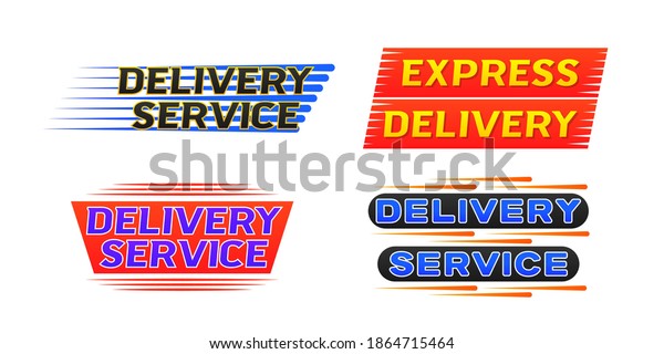 Express delivery logo banner icon for apps and\
website isolated on white background. Fast shipping symbol. Fast\
time delivery order with stopwatch. Quick shipping icon. Vector\
illustration, eps 10.