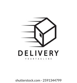 express delivery logo, express delivery logo with car icon vector template