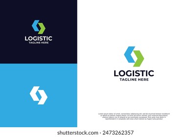 Diseño de logotipo de entrega rápida para negocios logísticos