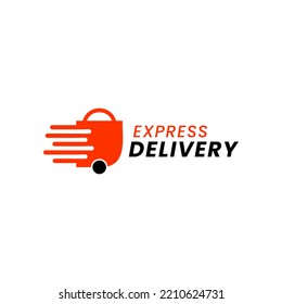 Express delivery logo design vector illustration