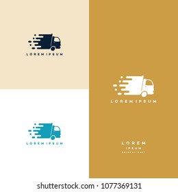 Express Delivery Logo Designs, Fast Truck Logo Template Vector