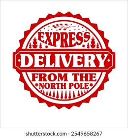 Express  Delivery From The North Pole vector merry Christmas, December, Red, Custom Christmas Shirt Design 

