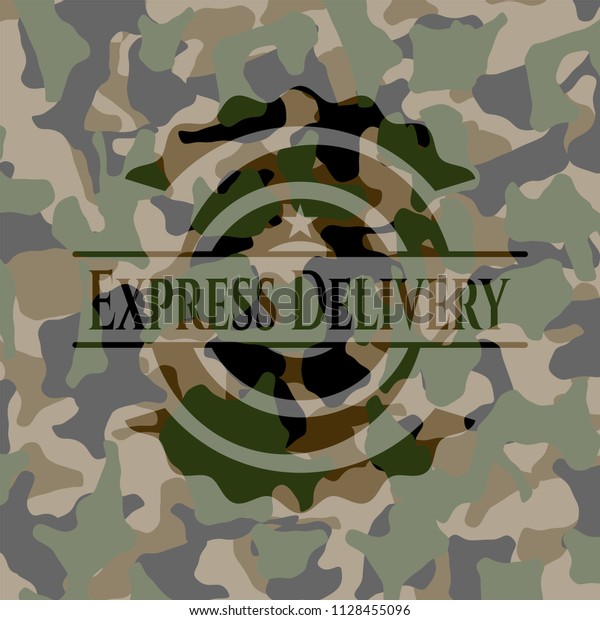 Express Delivery on\
camouflaged pattern